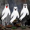 Porch Hanging Ghost 44 Inch Halloween Windsock, White Flying Ghosts Flag Wind Festive Streamers Socks for Tree, Outdoor Yard Patio, Party Decor
