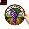 Vineyard Wall Art Metal Welcome Sign Home Bar Cafe Farmhouse Decor