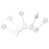 5PCS Memo Card Clip Holder Picture Note Table Number Stand Office Stationery SuppliesWhite