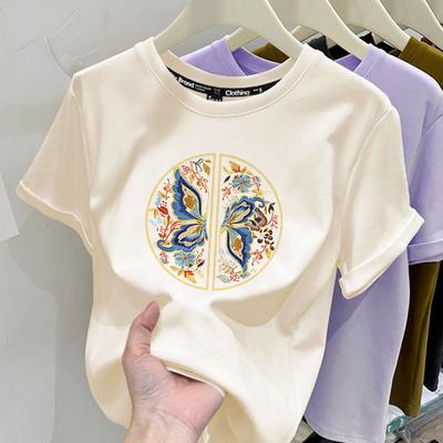 Summer Comfortable  Loose Short-Sleeved Cotton T-shirt for Women