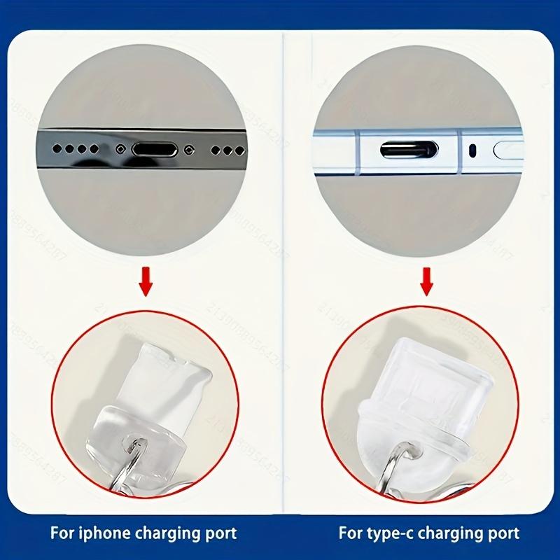 1pc PVC Anti-Dust Plug for Smartphones, Pet-Friendly Glossy Bear Paw Pendant, Decorative Mobile Phone Dust Cap Accessory