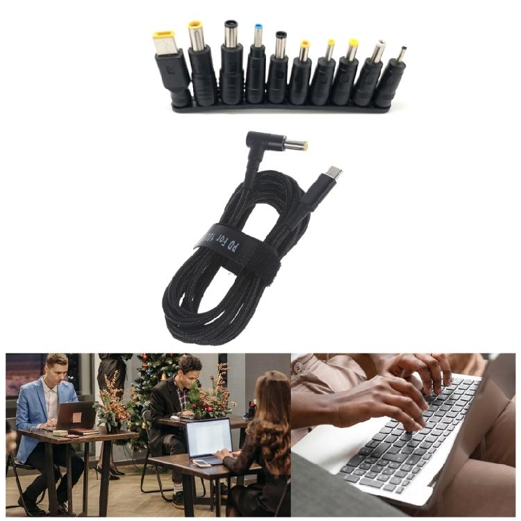 100W USB-C Type-C Cable Adapter for Laptop USB-C to Universal Connector Jack