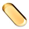 2pcs Stainless Steel Serving Tray Ellipse Jewelry Tray Elegant Trinket Tray Kitchen Storage