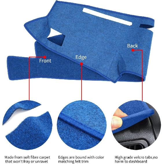 Dashboard Cover Dash Cover Mat Pad  Fit For Toyota 4Runner Pickup Truck 1989 1990 1991 1992 1993 1994 1995(89-95 Blue)