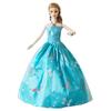 30cm Doll Clothes Wedding Dress Princess Tail Skirt Evening Dress Girl Toy Half-covered Big Skirt