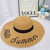 Straw Tote Bag & Wide Brim Sun Hat 2-Piece Set, Beach Bag and UV Protection Straw Hat Combo for Women, for Vacation & Travel