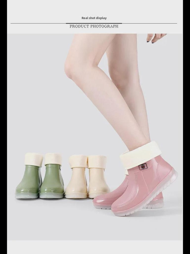 Women's Fashion Low-Top Outdoor Waterproof Non-Slip Rain Boots