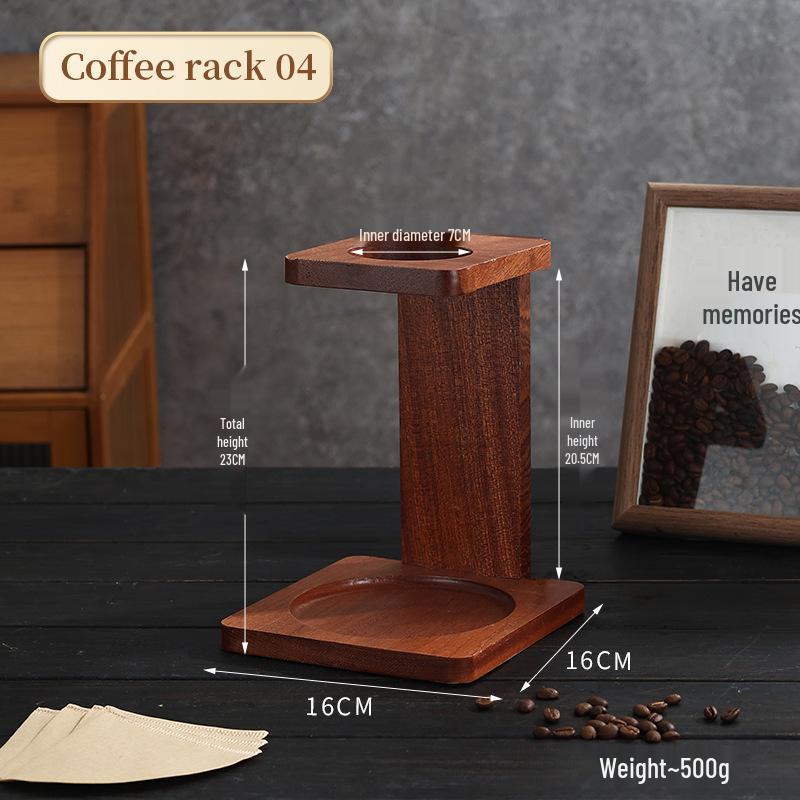 Sand Birch Solid Wood Pour-Over Coffee Stand with Filter Holder and Cloud Pot - Home & Commercial Use