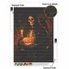 DIY 5D Diamond Painting Kit Spooky Halloween Skeleton Candle Pumpkin Full Drill Rhinestone Canvas Relaxing Craft for Home Wall Decor