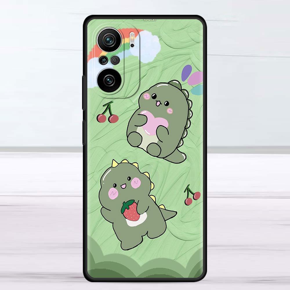 Case For Xiaomi Redmi Note 11 9S 10 9 8 7 9A 9C 9i K40 8T 10C 9T K50 Silicone Phone Shell Dinosaur Cartoon