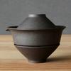200ml Japoński Ceramiczny Czajnik Czajnik Herbata Gaiwan Filiżanka Herbaty do Puer 1 Miska 2 Filiżanki Zestaw Herbaty Retro Surowe Naczynia Ceramiczne