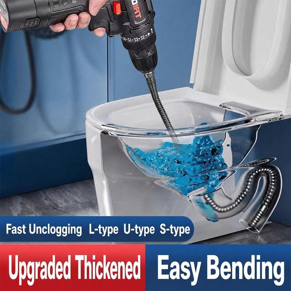 Flexible Spring Plumbing Snake Steel Pipe Cleaning Cable New Drain Snake  Sink Maintenance