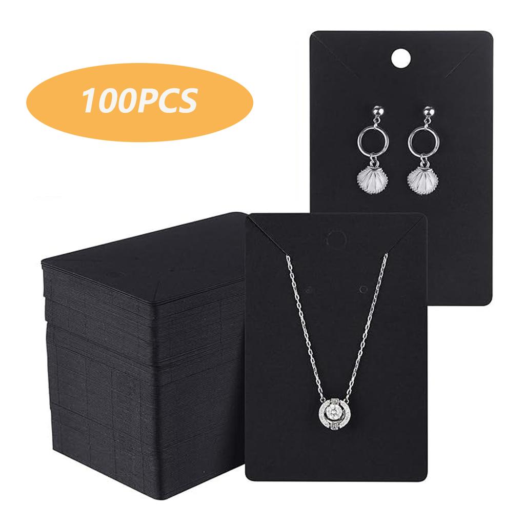 100pcs Card 6x9cm Earrings Necklaces Display Cards for Jewelry Boxed and Packaging Cardboard Hang Tag Card Ear Studs Paper