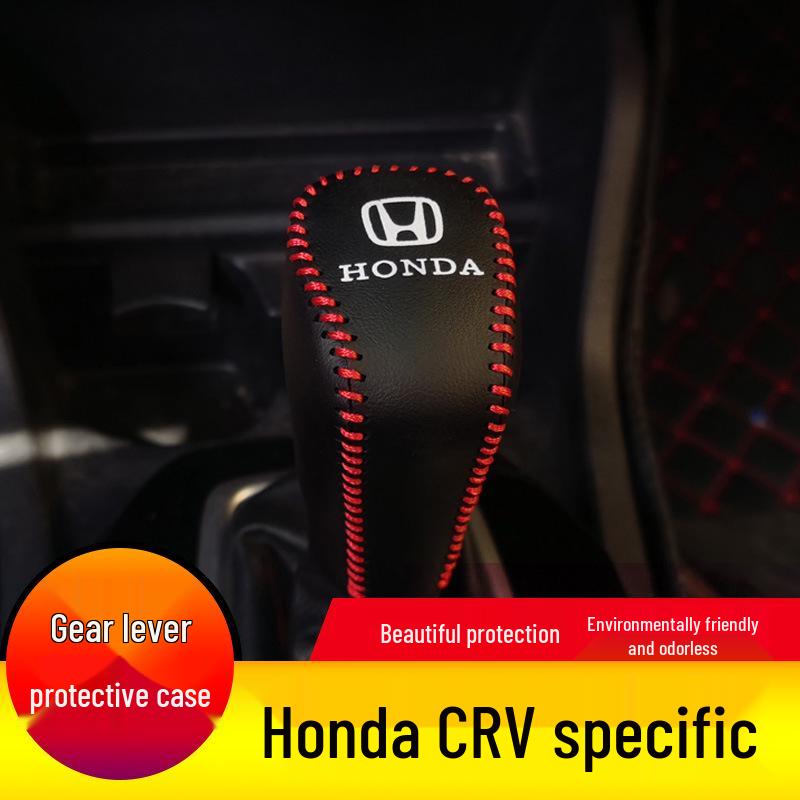 Honda CR-V 2007-2024 Schaltknaufabdeckung, Leder-Schaltstockschutz, Nappa Modifizierte Dekoration