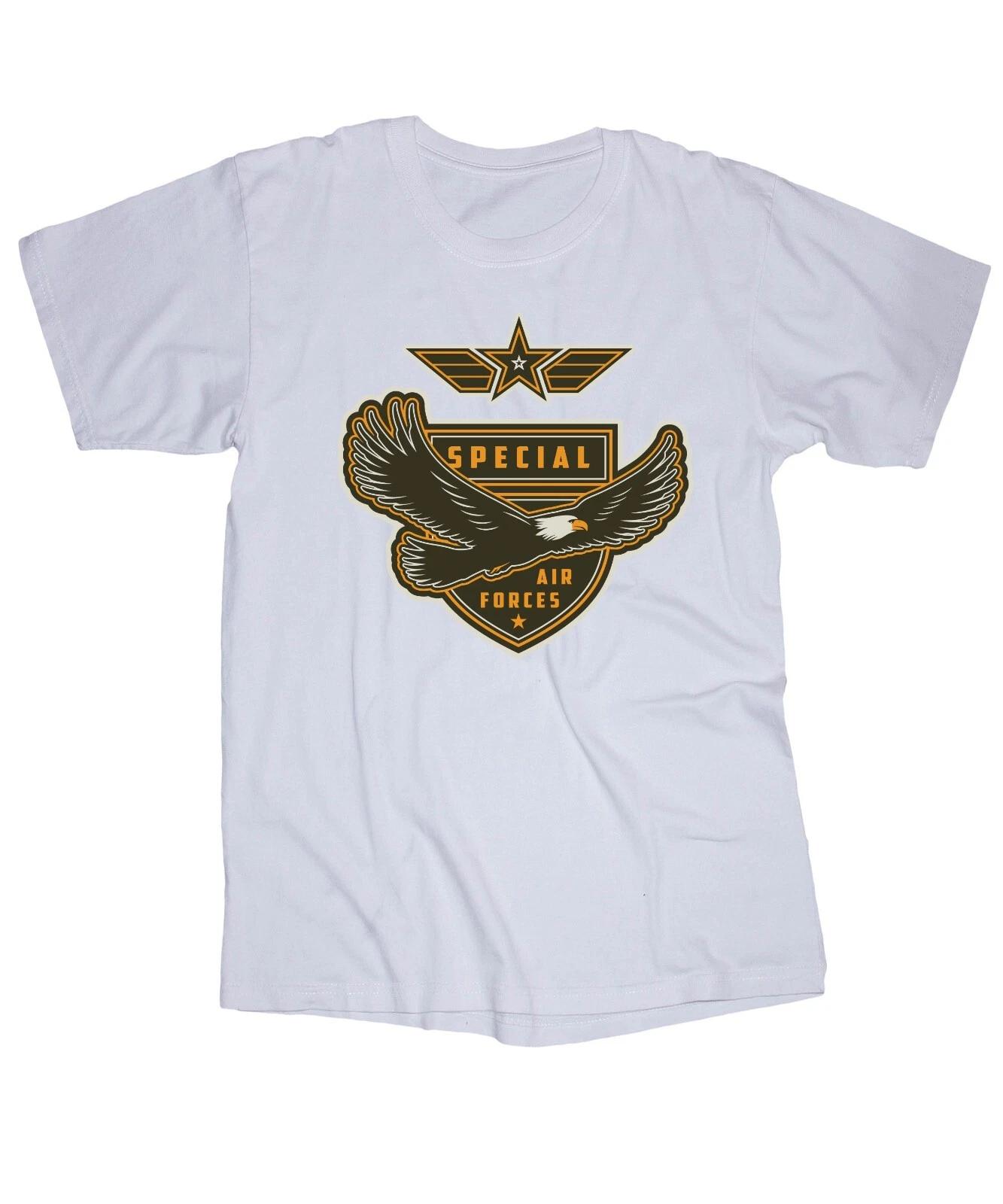 

Special Air Forces White T-shirt Military Army Rangers Retired Heroes Eagle 4XL