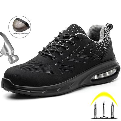 Scarpe antinfortunistiche da lavoro traspiranti per uomo e donna Scarpe con punta in acciaio Scarpe da lavoro leggere con cuscino d'aria Calzature di sicurezza antiperforazione