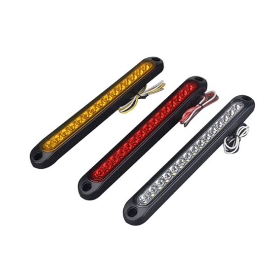 10-30V 15 LED Waterproof Trailer Truck Turn Signal Lamp Bar Tail Light Strip
