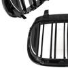 BMW 7 G11 G12 2015- Grille Between Headlights (Kidneys) Left + Right Set, Black Glossy Double Bar
