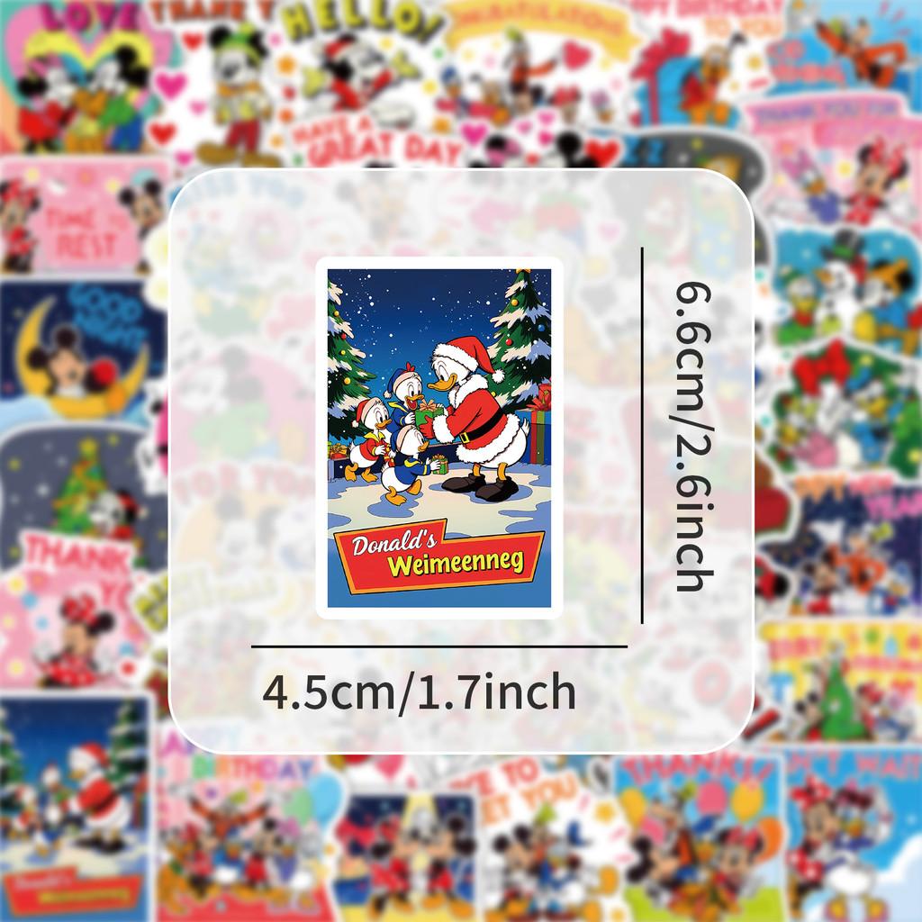 52 Pieces Disney Christmas Stickers - Cute Decorative Decals For Handbooks Water Bottles  Phone Cases