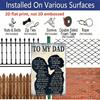 2D Flat - 1pc "To My Dad From Daughter" Sentimental Aluminum Sign - Father's Day Wall Decor, Father's Day Home Decor, Man Cave & Basement Wall, Dad's