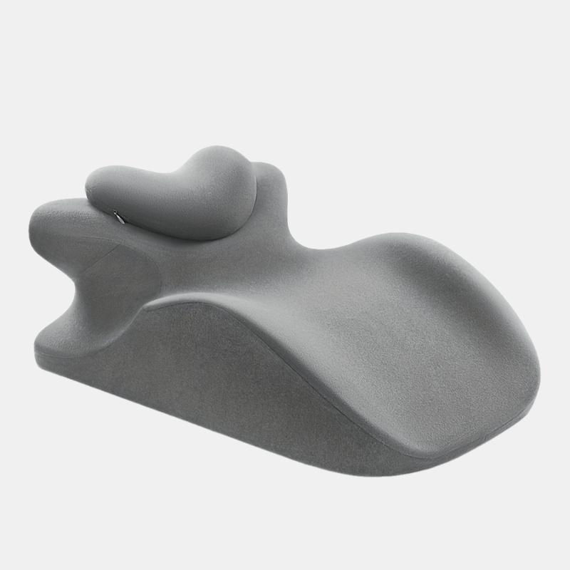 Ergonomic Bed Pillow with Detachable Headrest, 100% Polyester, Medium Firmness, for Reading and Back Support, Reading Pillow