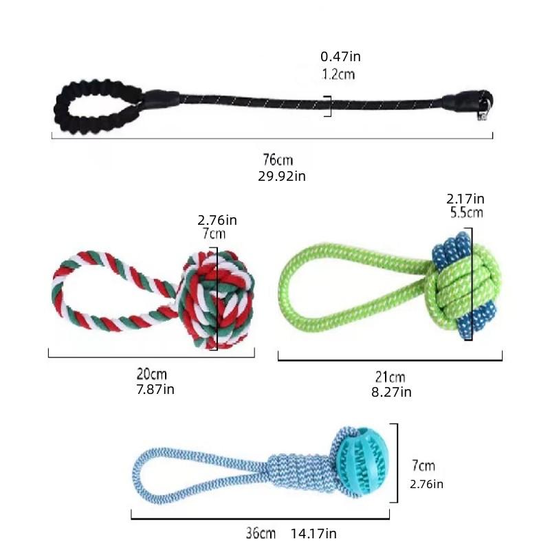 Interactive pet toys: Dog traction wear-resistant knot toys: Interactive pulling pet toys