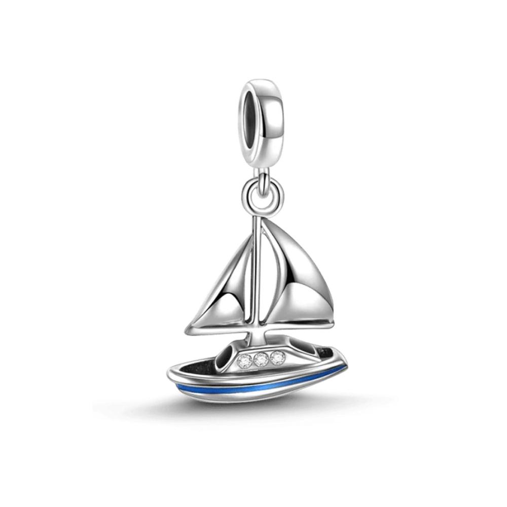 New Ocean Series Charms Mermaid Dolphin Sailing Boat Bead Fit Original Coppereuropeans Bracelet Women Jewelry Gift