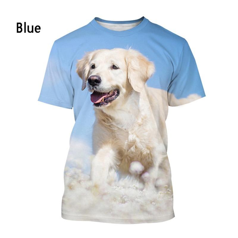 Labrador Retriever T-Shirt Sommermode Haustier Hund Herren Damen Casual Kurzarm 3D Druck T-Shirt
