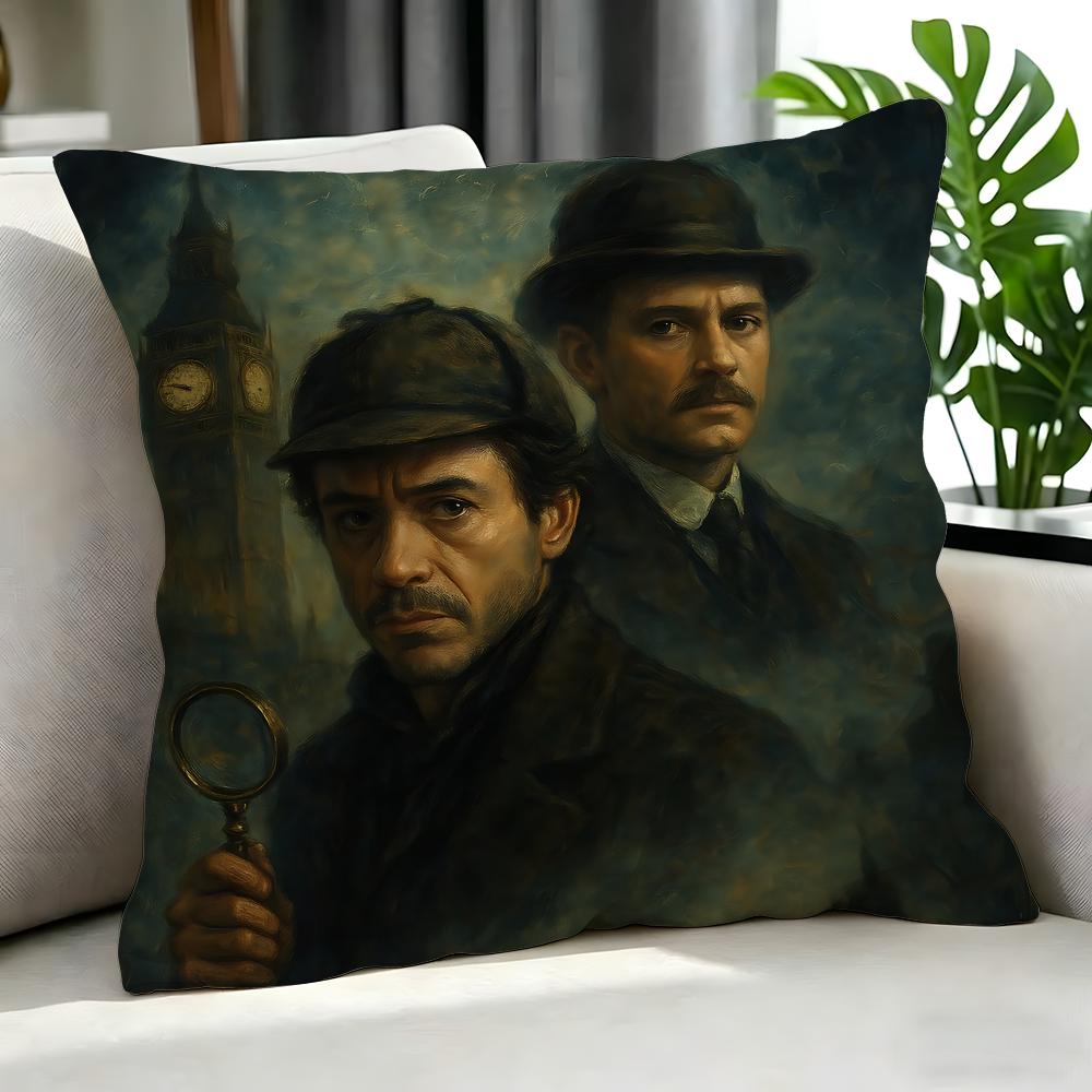 character Sherlock Holmes Cushion Cover Cushion Cover Set Pcs x x x Pillowcase Decorative Sofa Home Decor