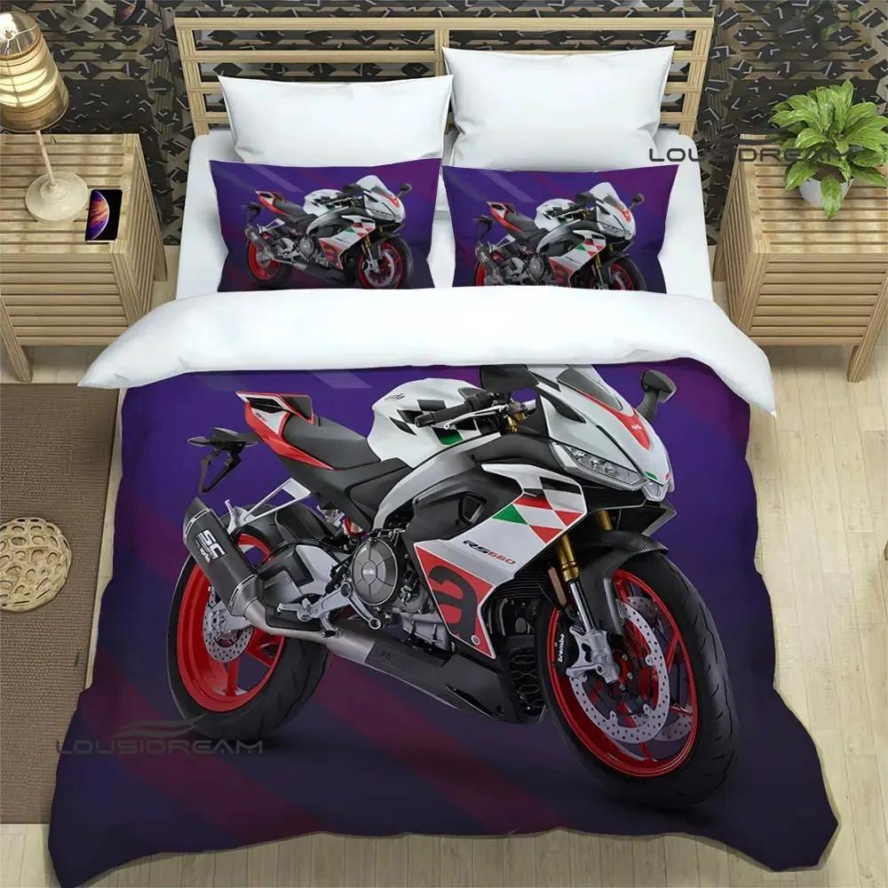 

Aprilia Motorcycle Print Bedding Sets Exquisite Bed Supplies Set Duvet Cover Bed Comforter Set Bedding Set Luxury Birthday Gift EU Single(135*200cm)3pcs