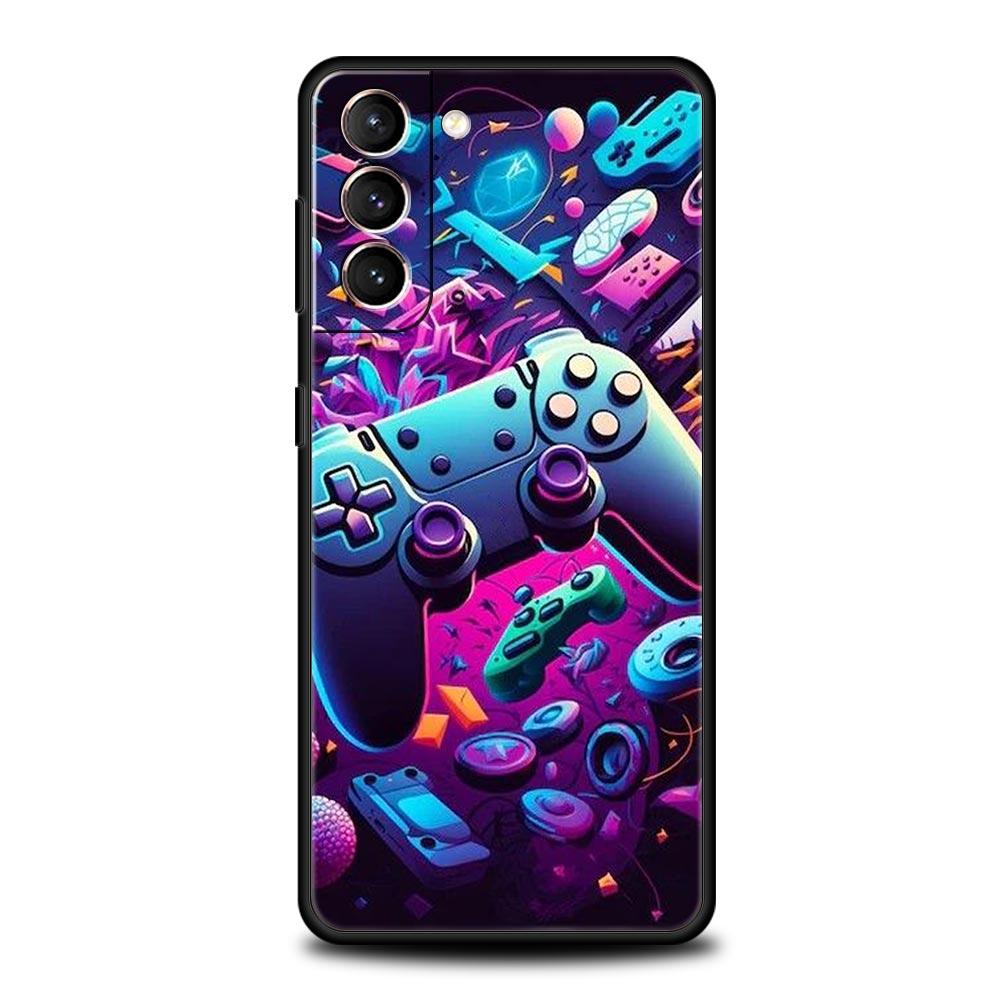 Game Controller Graphic Phone Case Cover for Samsung Galaxy S26 S25 S24 S23 S22 S20 S21 FE Ultra S25 Edge Plus 5G Soft TPU Shell
