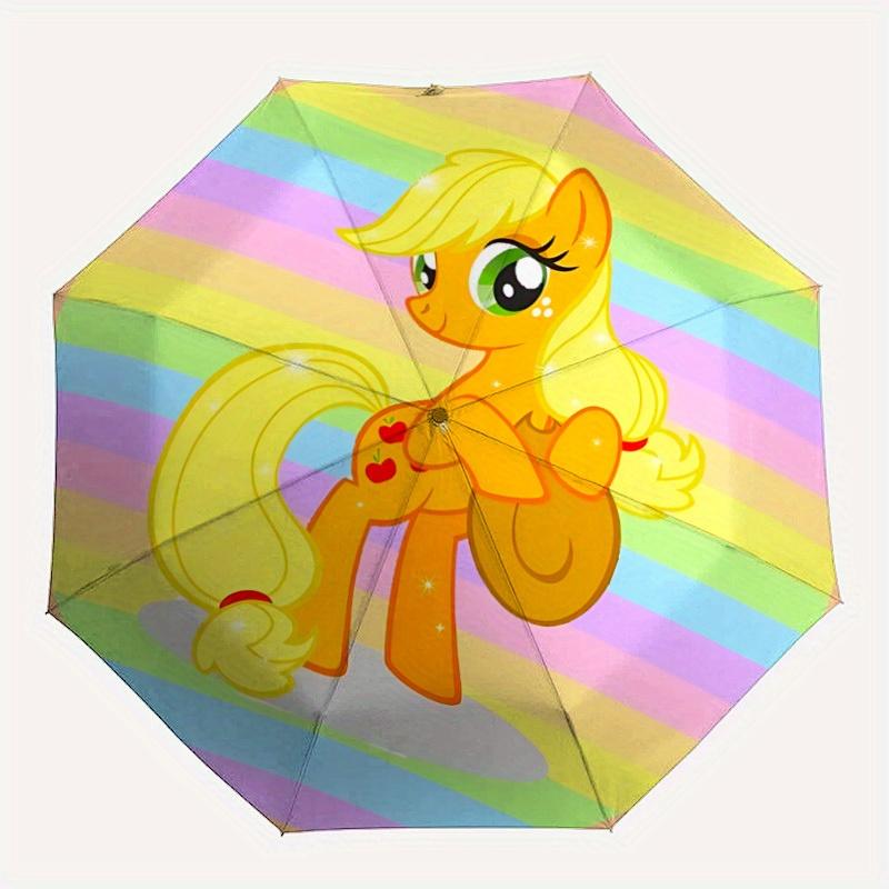 

1pc Applejack Automatic Umbrella | Portable Foldable 8-Rib Manual Open, Cute Gift for Outdoor, Casual Accessory, Durable Canopy y250825020