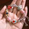Fashionable Bear Charm Alloy Bracelet for Girls Lovely Sweetheart Jewelry Gifts Decoration for Teens Casual Wear