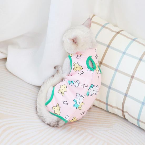 Pet Surgical Suit Gingerbread Man Pattern Anti-licking Skin-friendly Four-leg Cats Dogs Surgery Recovery Suit Pet Supplies
