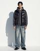 Apostrophe Comma Glossy Angle Pocket Padded Vest (Dark Grey)