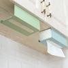 1Pc Iron Material Tissue Box Holder Strong Load-bearing Drill-Free Installation Under Cabinet Holder Paper Towel Holder Kitchen