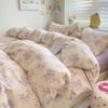 Class A Maternal And Infant Grade Double-Layer Yarn Four-Piece Set, Mattress, Bed Sheet Quilt Cover, Washed Cotton 3Pcs Set, Dormitory Bedding