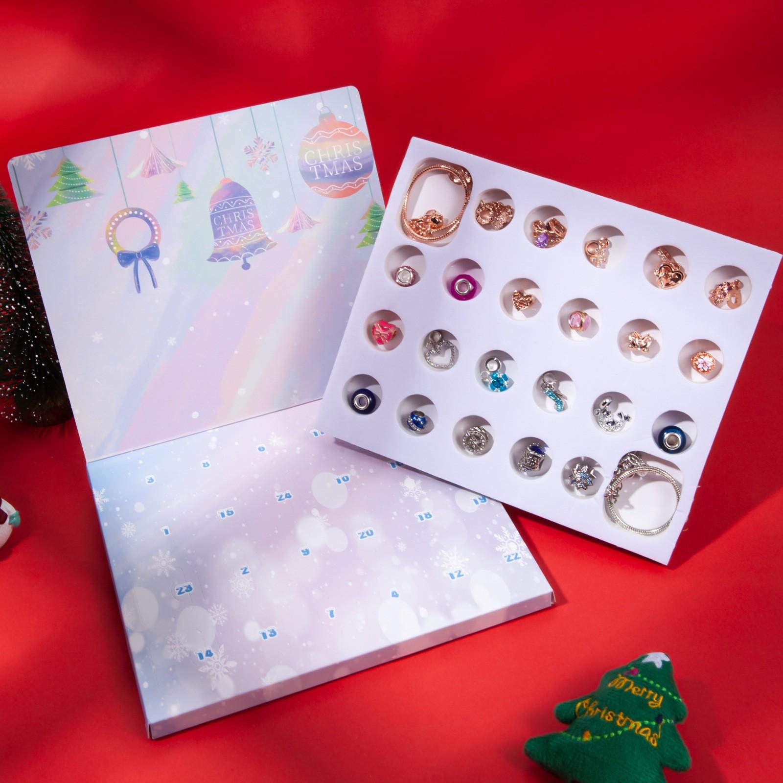 Рождественский календарь Адвент 24-дневный обратный отсчет сюрприз-коробка креативный — фото 2