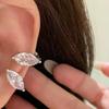 Funkelnder Zirkon Ohrknochen-Clip für Damen ohne Piercing Quaste Ohrklemme Clip-Ohrringe Hochzeitsschmuck