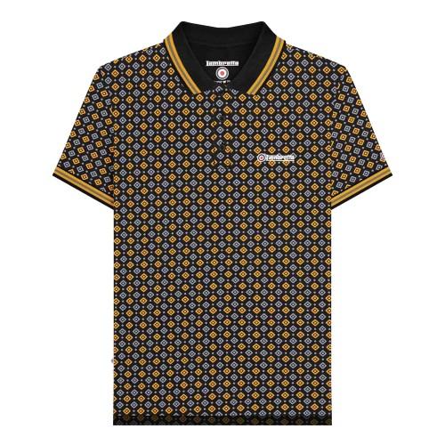 LAMBRETTA Mens SS25 Geometric Polo Shirt