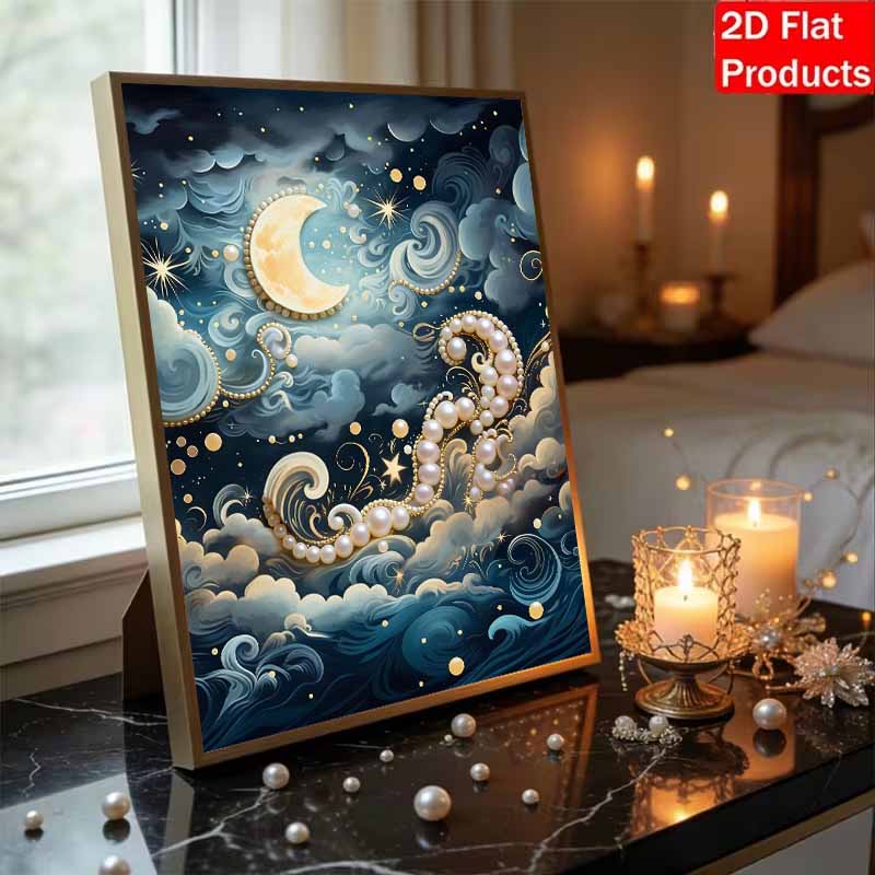 DIY Sea of Clouds Pearl Diamond Art Kits Without Frame 30x40cm Gem Art Diamond Painting Kits for Adults/Beginners Gift Idea Home Wall Decor
