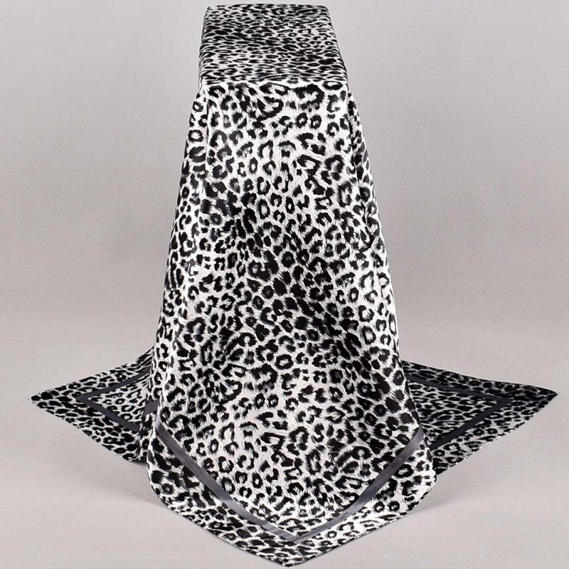 

90*90см Хустка для волосся Жіноча Модний Дизайнер Красиві Квіти Фуляр М який Сатиновий Шаль Хустка Квадратні Шовкові Хустки Шийна Хустка Головна Хустка