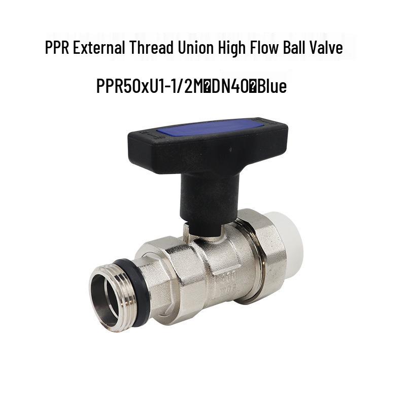 Dual-Use All Copper High Flow Ball Valve for AC and Floor Heating