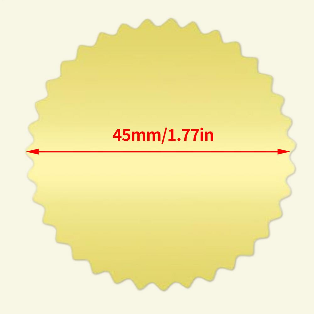 

100pcs/roll 4.5cm Circular Silver/gold Embossed Sticker Self-Adhesive Notary Certificate Foil Label Envelopes Seal Labels