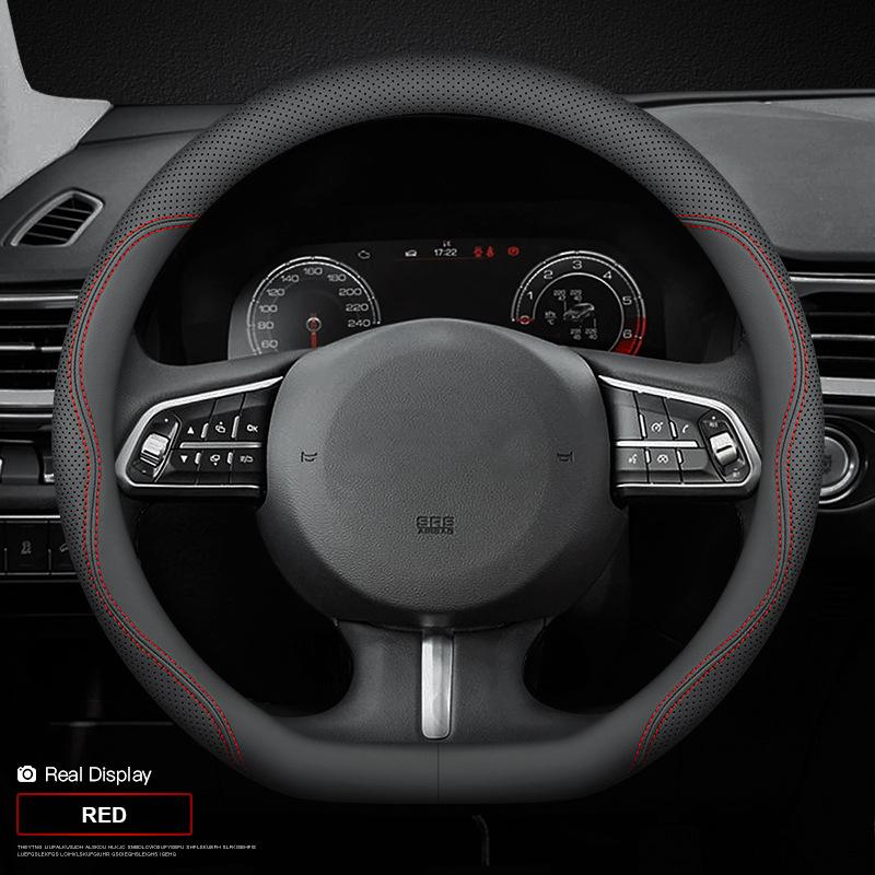 Car Leather Steering Wheel Cover For Citroen C2 C3 C3-XR C4 C5 C6 C4X C5X C4L Xsara Berlingo Picasso Aircross Sega Elysee Jumpy