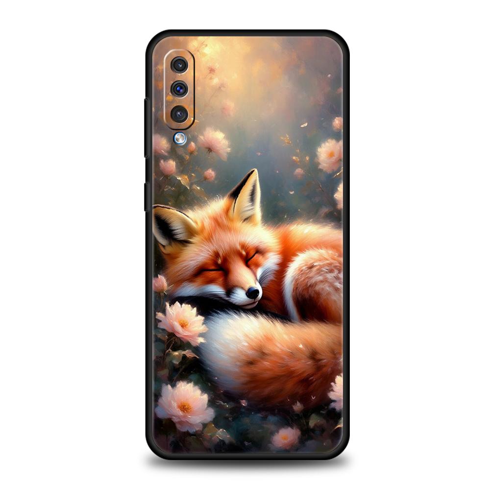 

Чехол для телефона Samsung Galaxy A16/A34/A24/A22/A12/A54/A52/A02/A03/A06/A70/A50/A10/A20/5G Мягкий ТПУ Чехол Милый Красный Лис Capas Сумки Samsung A16 5G