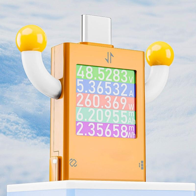 Type C USB Chargers Tester Real Time Voltages Current Monitor LED Screen Accurate for Mobile Devices PowerBanks