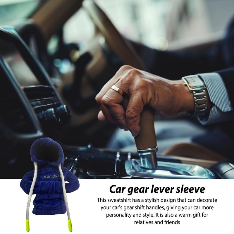 Gear Shift Knob Cover Car Shifter Knobs Cover Mini Hoodie Car Shift Protector Hooded Shirt Gear Stick Case Car Accessories