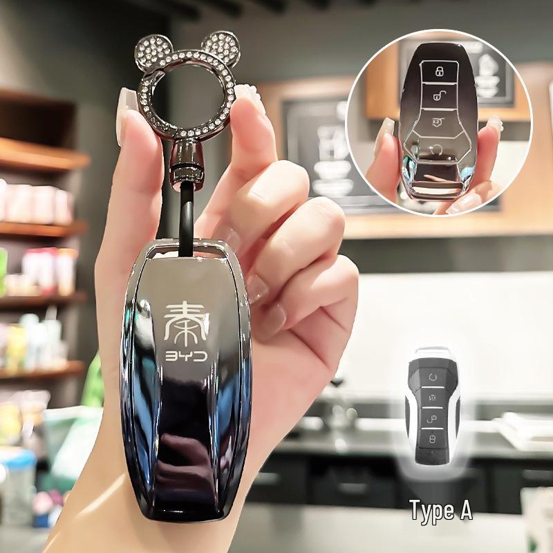 BYD Key Case for Han, Dolphin, Seagull, Mini, Yuan, Tang, Song Pro, and Qin Plus.