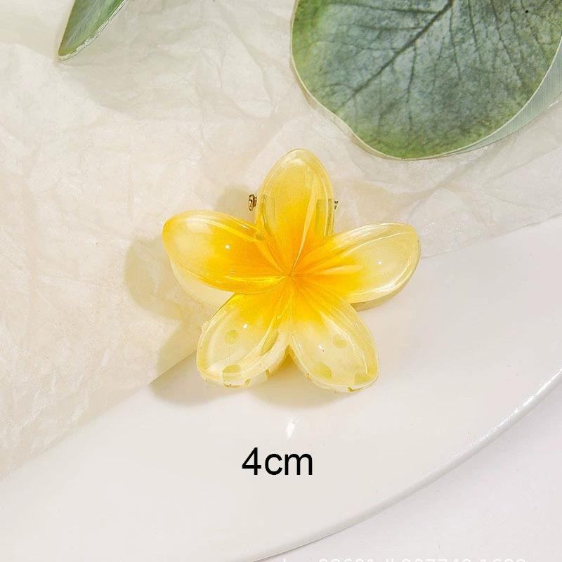 Hawaiian Gradient Hair Clips Flower Hair Claw Mini Fashion Head Wear Hairpin for Women Baby Girls Crab Barrette Hair Accessories